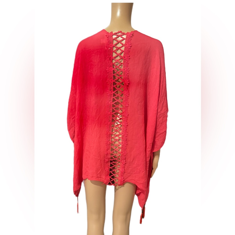Francesca Kimono Cover Up - Coral - OS